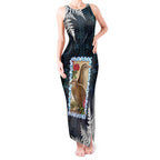 New Zealand Weka Tank Maxi Dress Maori Hen Koru Pattern - Aussie Hoodie