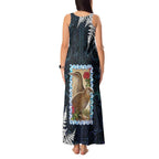 New Zealand Weka Tank Maxi Dress Maori Hen Koru Pattern - Aussie Hoodie