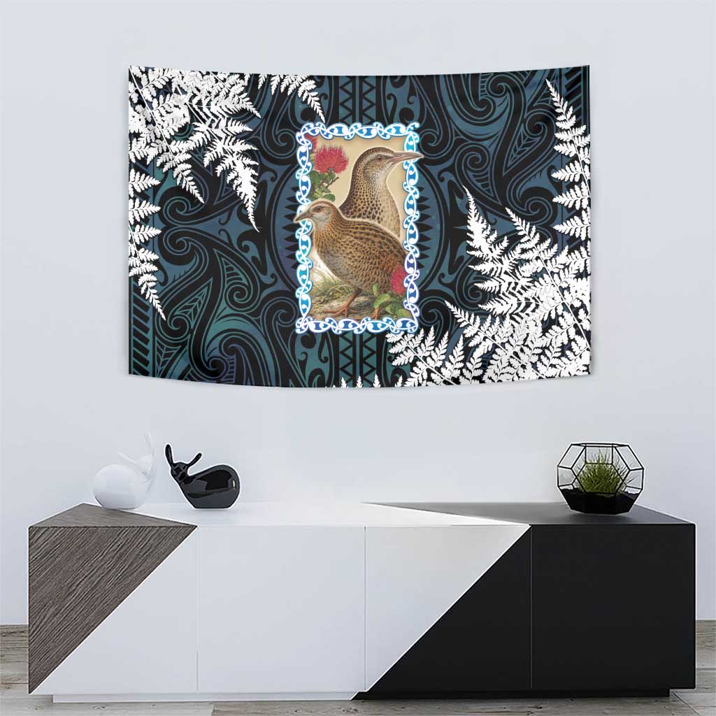 New Zealand Weka Tapestry Maori Hen Koru Pattern - Aussie Hoodie