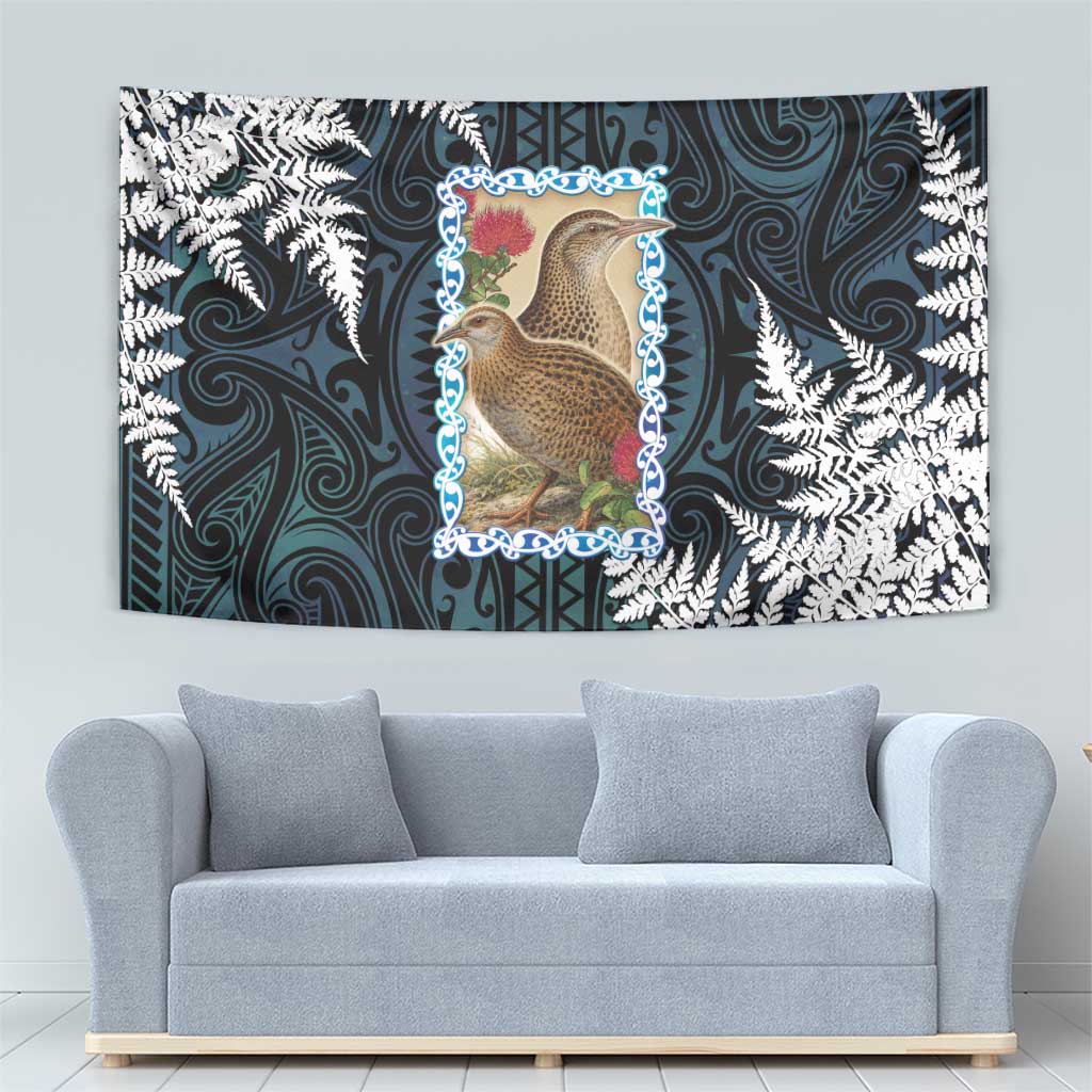 New Zealand Weka Tapestry Maori Hen Koru Pattern - Aussie Hoodie