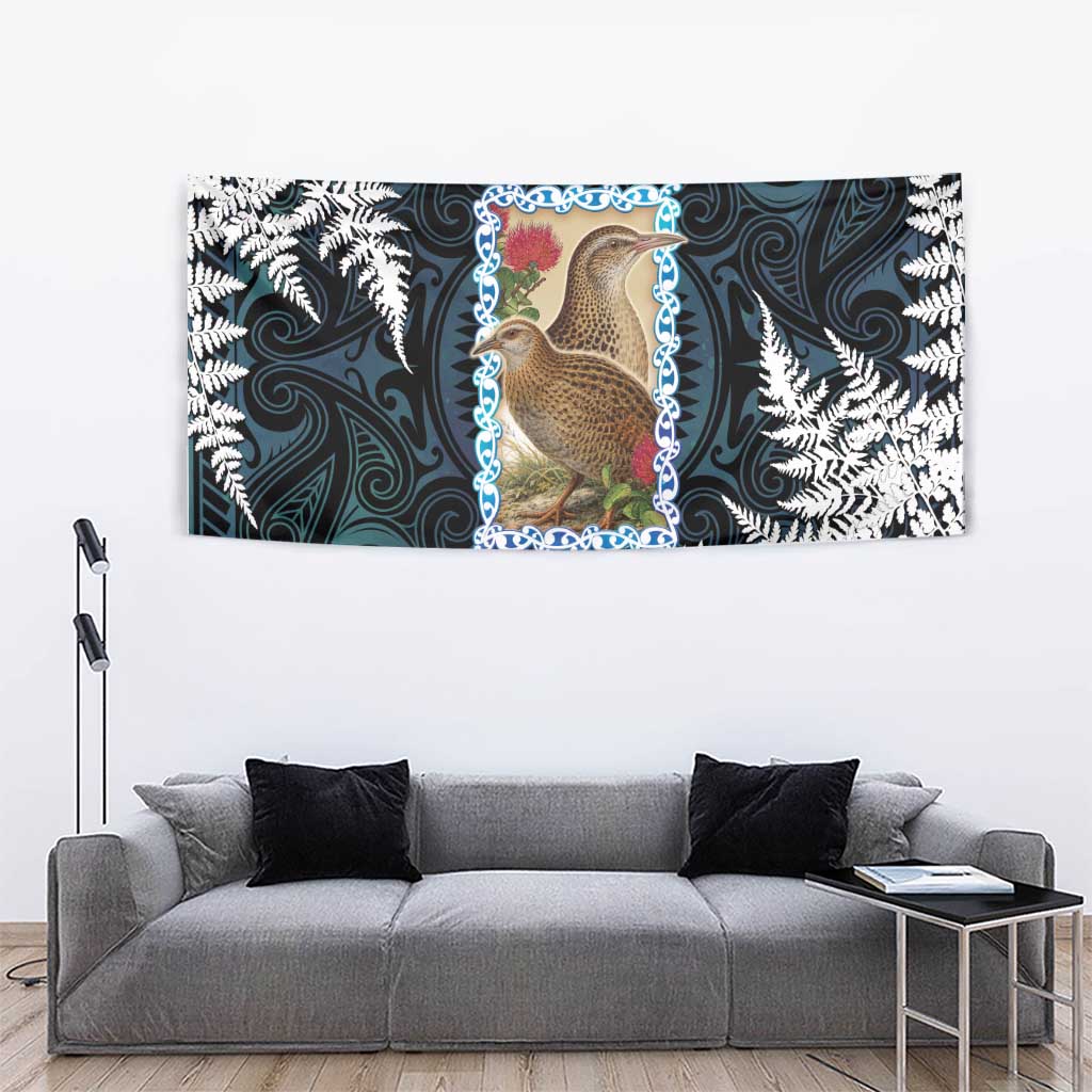 New Zealand Weka Tapestry Maori Hen Koru Pattern - Aussie Hoodie