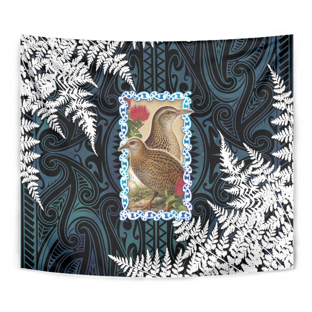New Zealand Weka Tapestry Maori Hen Koru Pattern - Aussie Hoodie