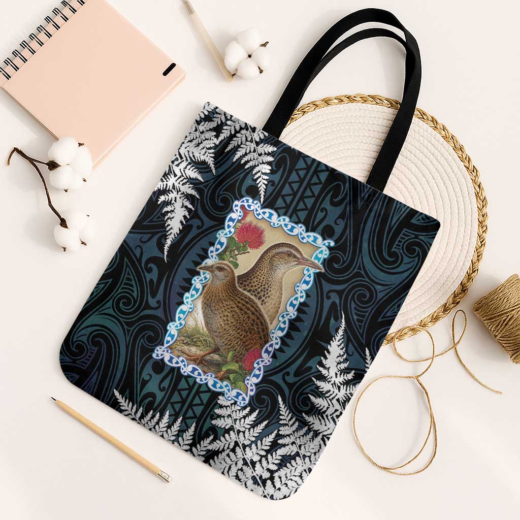 New Zealand Weka Tote Bag Maori Hen Koru Pattern - Aussie Hoodie