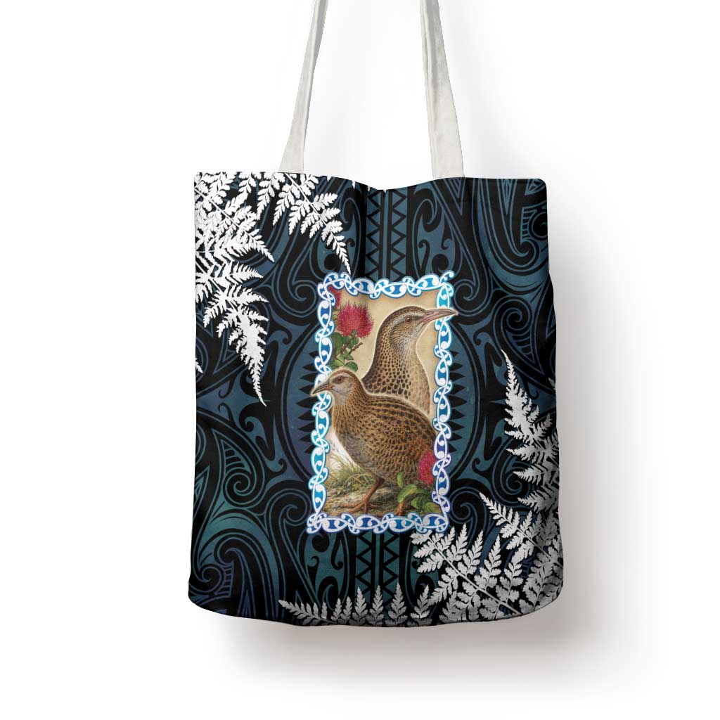 New Zealand Weka Tote Bag Maori Hen Koru Pattern - Aussie Hoodie