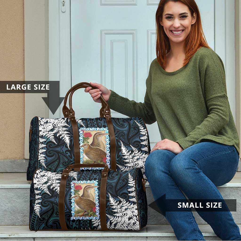 New Zealand Weka Travel Bag Maori Hen Koru Pattern - Aussie Hoodie
