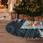 New Zealand Weka Tree Skirt Maori Hen Koru Pattern