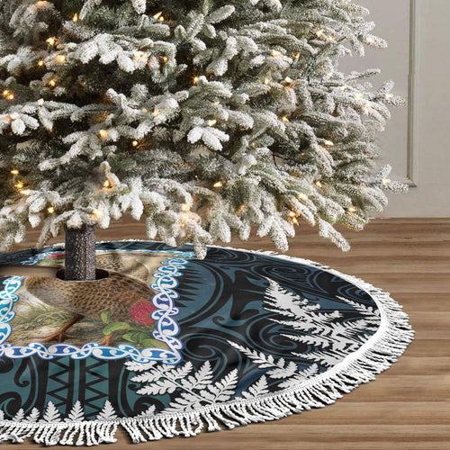 New Zealand Weka Tree Skirt Maori Hen Koru Pattern