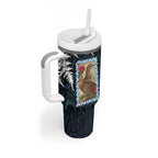 New Zealand Weka Tumbler With Handle Maori Hen Koru Pattern - Aussie Hoodie