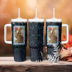 New Zealand Weka Tumbler With Handle Maori Hen Koru Pattern - Aussie Hoodie