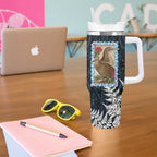 New Zealand Weka Tumbler With Handle Maori Hen Koru Pattern - Aussie Hoodie