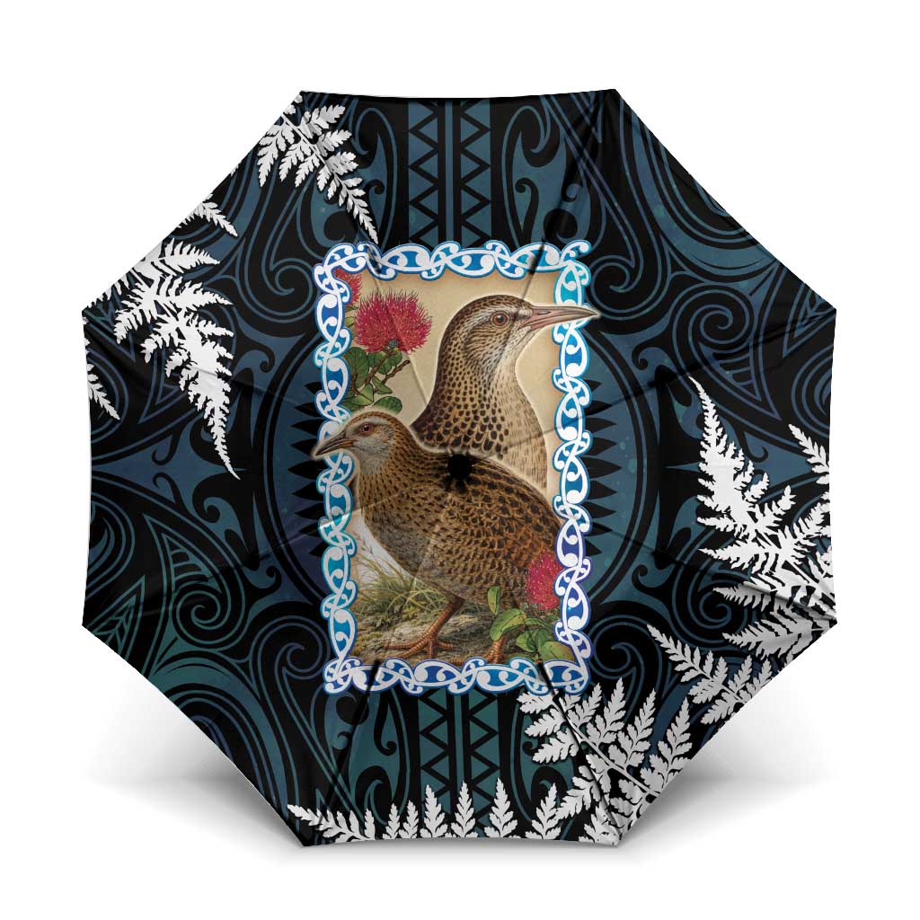 New Zealand Weka Umbrella Maori Hen Koru Pattern - Aussie Hoodie