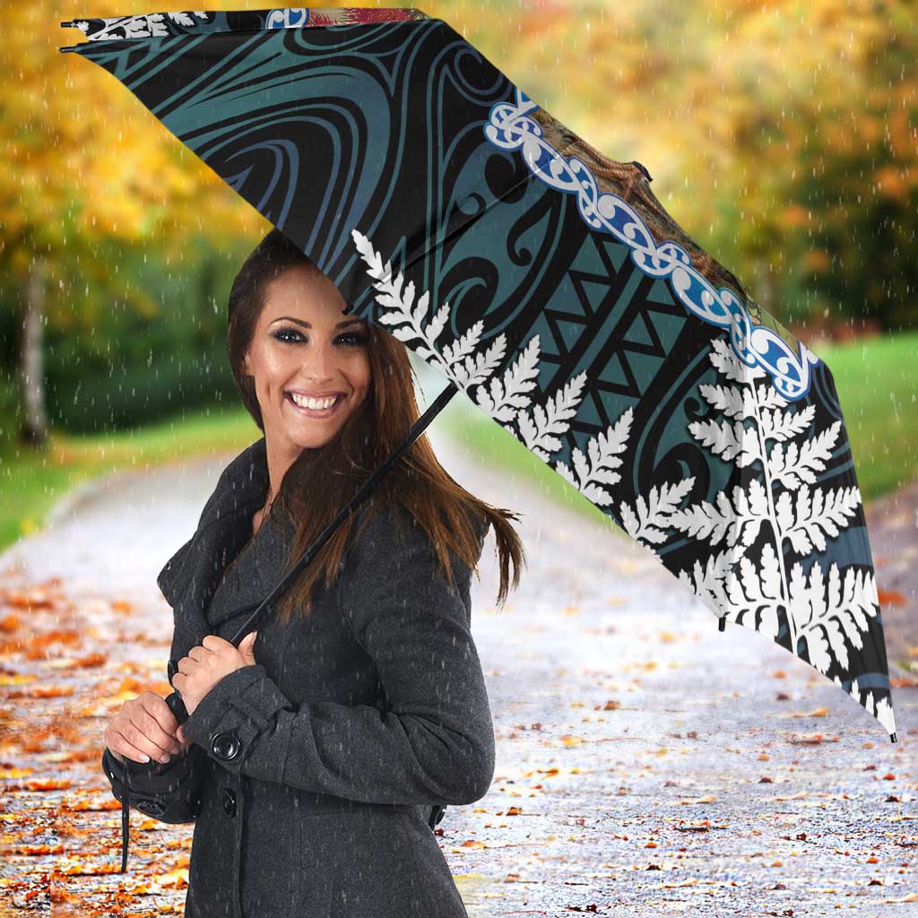 New Zealand Weka Umbrella Maori Hen Koru Pattern - Aussie Hoodie