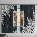 New Zealand Weka Window Curtain Maori Hen Koru Pattern - Aussie Hoodie