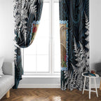 New Zealand Weka Window Curtain Maori Hen Koru Pattern - Aussie Hoodie