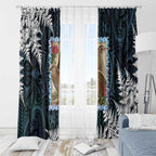 New Zealand Weka Window Curtain Maori Hen Koru Pattern - Aussie Hoodie