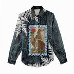 New Zealand Weka Women Casual Shirt Maori Hen Koru Pattern - Aussie Hoodie