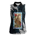 New Zealand Weka Women Sleeveless Polo Shirt Maori Hen Koru Pattern - Aussie Hoodie