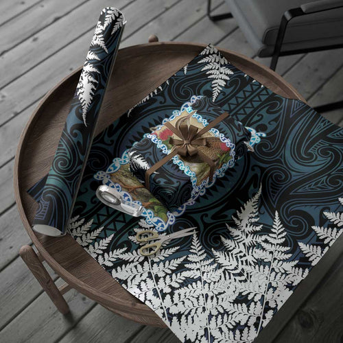 New Zealand Weka Wrapping Paper Maori Hen Koru Pattern