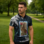 New Zealand Weka Zipper Polo Shirt Maori Hen Koru Pattern - Aussie Hoodie