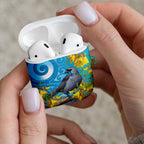 New Zealand Kokako Bird AirPods Case Maori Koru With Kowhai Flowers - Aussie Hoodie