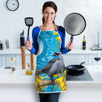 New Zealand Kokako Bird Apron Maori Koru With Kowhai Flowers - Aussie Hoodie