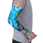 New Zealand Kokako Bird Arm Sleeves Maori Koru With Kowhai Flowers - Aussie Hoodie