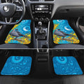 New Zealand Kokako Bird Car Mats Maori Koru With Kowhai Flowers - Aussie Hoodie