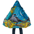 New Zealand Kokako Bird Cloak Maori Koru With Kowhai Flowers - Aussie Hoodie