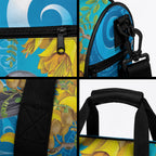New Zealand Kokako Bird Duffle Bag Maori Koru With Kowhai Flowers