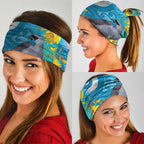 New Zealand Kokako Bird Neck Gaiter Maori Koru With Kowhai Flowers - Aussie Hoodie