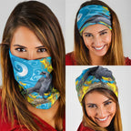 New Zealand Kokako Bird Neck Gaiter Maori Koru With Kowhai Flowers - Aussie Hoodie