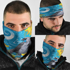New Zealand Kokako Bird Neck Gaiter Maori Koru With Kowhai Flowers - Aussie Hoodie