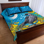 New Zealand Kokako Bird Quilt Bed Set Maori Koru With Kowhai Flowers - Aussie Hoodie