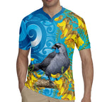 New Zealand Kokako Bird Rugby Jersey Maori Koru With Kowhai Flowers - Aussie Hoodie