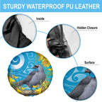New Zealand Kokako Bird Spare Tire Cover Maori Koru With Kowhai Flowers - Aussie Hoodie