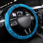 New Zealand Kokako Bird Steering Wheel Cover Maori Koru With Kowhai Flowers - Aussie Hoodie