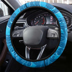 New Zealand Kokako Bird Steering Wheel Cover Maori Koru With Kowhai Flowers - Aussie Hoodie