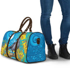 New Zealand Kokako Bird Travel Bag Maori Koru With Kowhai Flowers - Aussie Hoodie