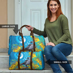 New Zealand Kokako Bird Travel Bag Maori Koru With Kowhai Flowers - Aussie Hoodie