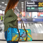 New Zealand Kokako Bird Travel Bag Maori Koru With Kowhai Flowers - Aussie Hoodie