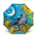 New Zealand Kokako Bird Umbrella Maori Koru With Kowhai Flowers - Aussie Hoodie
