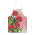 New Zealand Fantail Apron Maori Koru With Pohutukawa Flowers - Aussie Hoodie