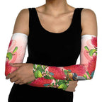 New Zealand Fantail Arm Sleeves Maori Koru With Pohutukawa Flowers - Aussie Hoodie