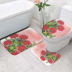 New Zealand Fantail Bathroom Set Maori Koru With Pohutukawa Flowers - Aussie Hoodie