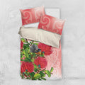 New Zealand Fantail Bedding Set Maori Koru With Pohutukawa Flowers - Aussie Hoodie