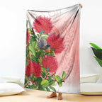 New Zealand Fantail Blanket Maori Koru With Pohutukawa Flowers - Aussie Hoodie