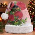 New Zealand Fantail Christmas Santa Hat Maori Koru With Pohutukawa Flowers