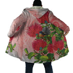 New Zealand Fantail Cloak Maori Koru With Pohutukawa Flowers - Aussie Hoodie