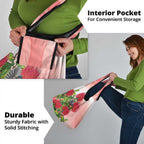 New Zealand Fantail Grocery Bag Maori Koru With Pohutukawa Flowers - Aussie Hoodie