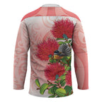 New Zealand Fantail Hockey Jersey Maori Koru With Pohutukawa Flowers - Aussie Hoodie